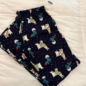 NWT Old Navy Flannel Llamas & Cactus PJ pant